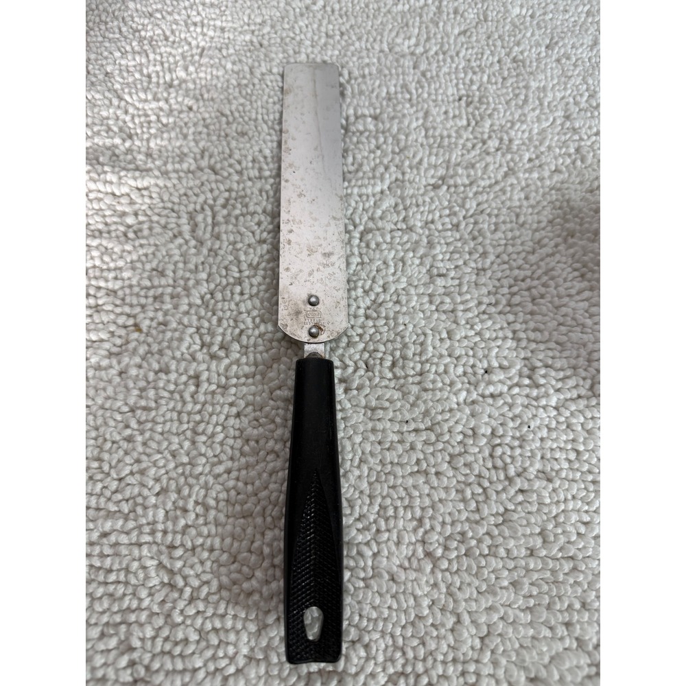 Vintage EKCO USA Stainless Steel Spatula Black Handle Baking Frosting Spreader